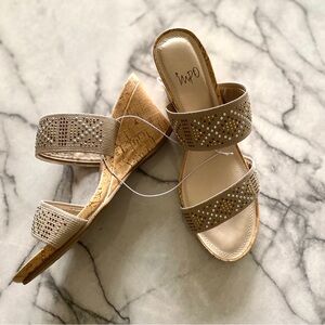 Impo Bejeweled Wedge Sandal Heels
